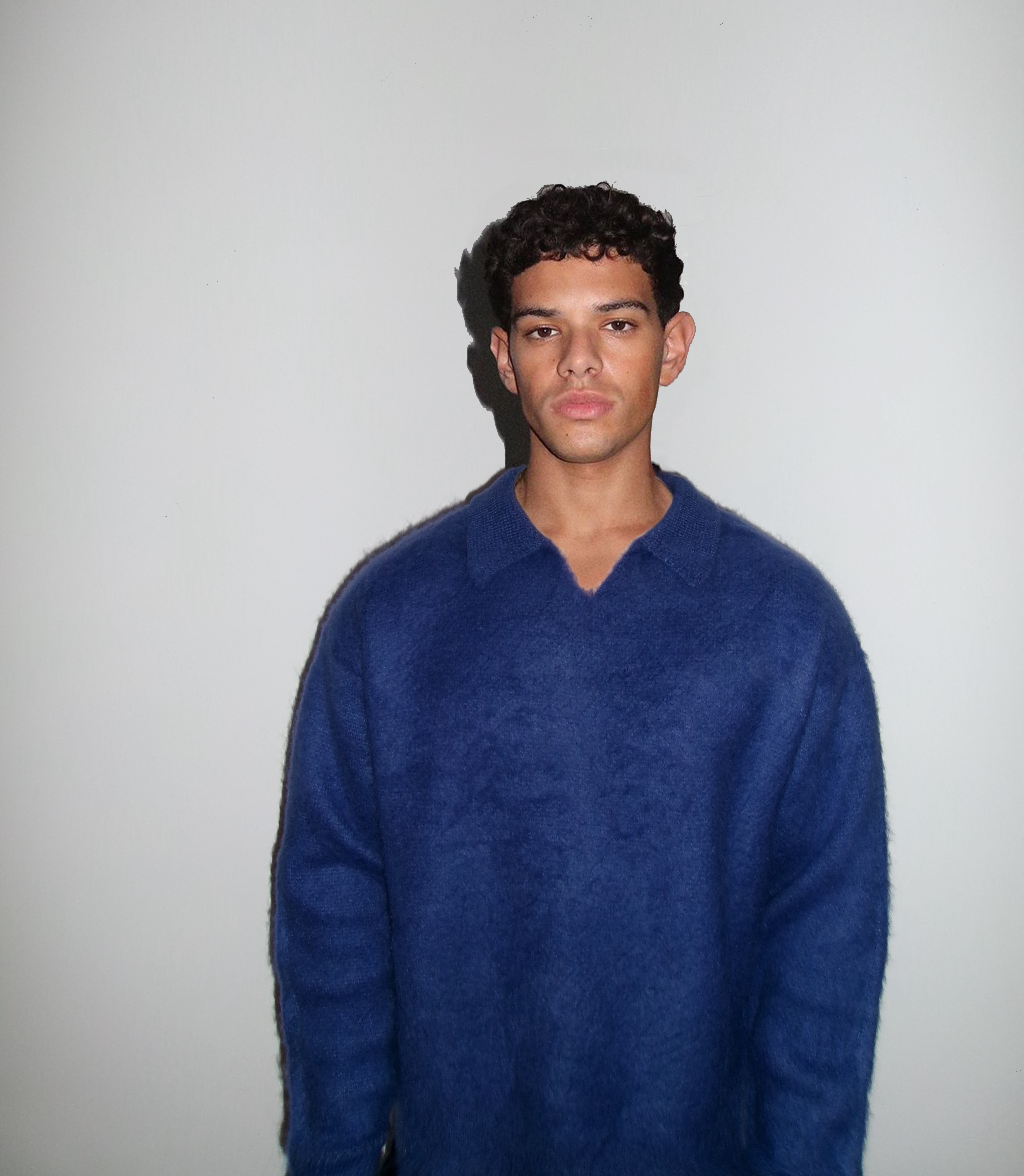 MOHAIR POLO BLUE