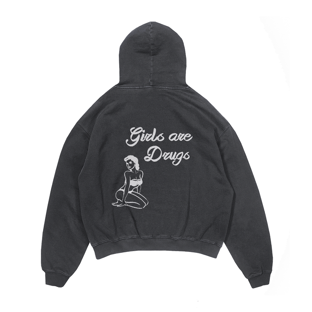 GIRLS ARE DRUGS PUFF HOODIE